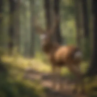 Graceful Wildlife Encounter Graceful Deer Roaming in Black Hills
