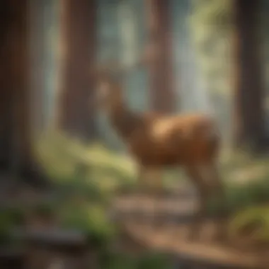 Graceful Deer Roaming in Sequoia National Park