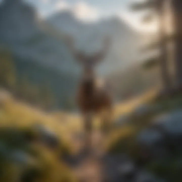 Graceful deer roaming freely in the wilderness of Granite Peak
