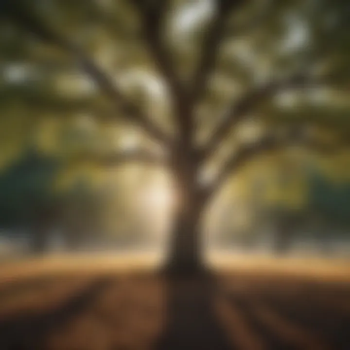 Graceful Sycamore tree in a serene Kansas landscape