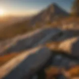Majestic Granite Peak summit bathed in golden sunlight