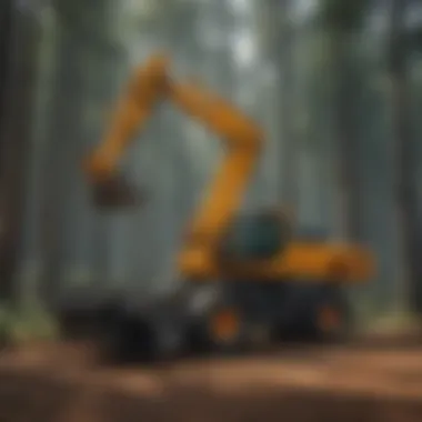 Innovative Grapple Loader Technology Technological advancements in grapple loader design displayed in a workshop.