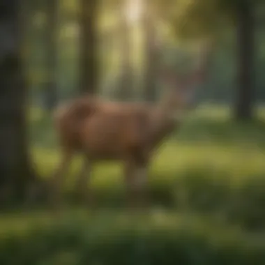 Grazing Deer Amidst Verdant Meadows in Gardner Park