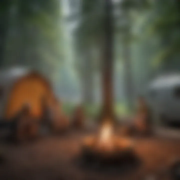 Campers enjoying diverse recreational activities at Green Mountain Campground