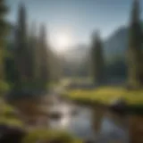 Serene view of Green Mountain Campground surrounded by lush greenery