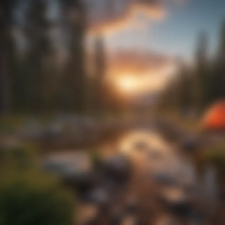 Breathtaking sunset over Green Mountain Campground