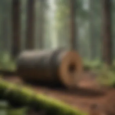 Forestry Application Illustration showing the application of green wood weight in forestry