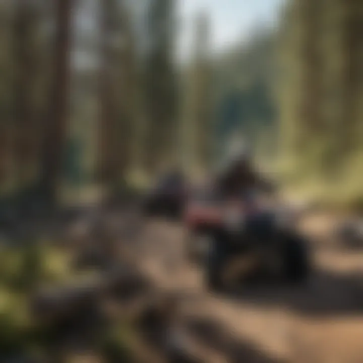 Group of ATV riders exploring the vast expanse of South Lake Tahoe