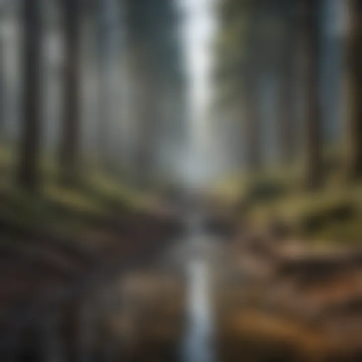 Visual representation of habitat degradation