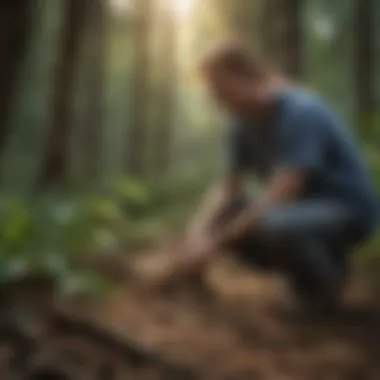Harvesting Native Ginger Plant Roots