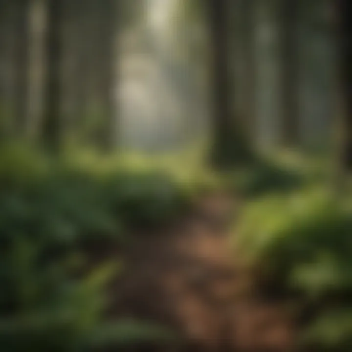 Lush forest scene showcasing the habitat of the hay fern