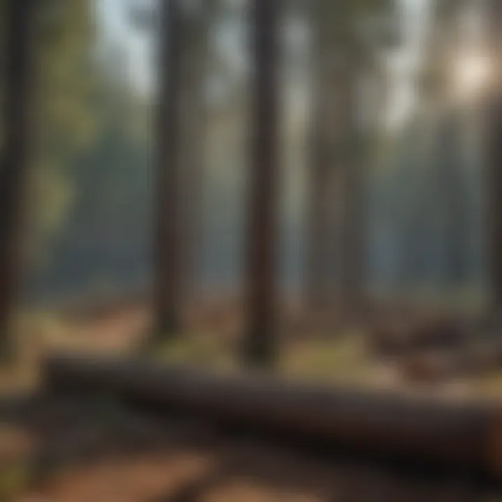 Transformed Landscape Post Pine Tree Removal Healthy forest after pine tree removal