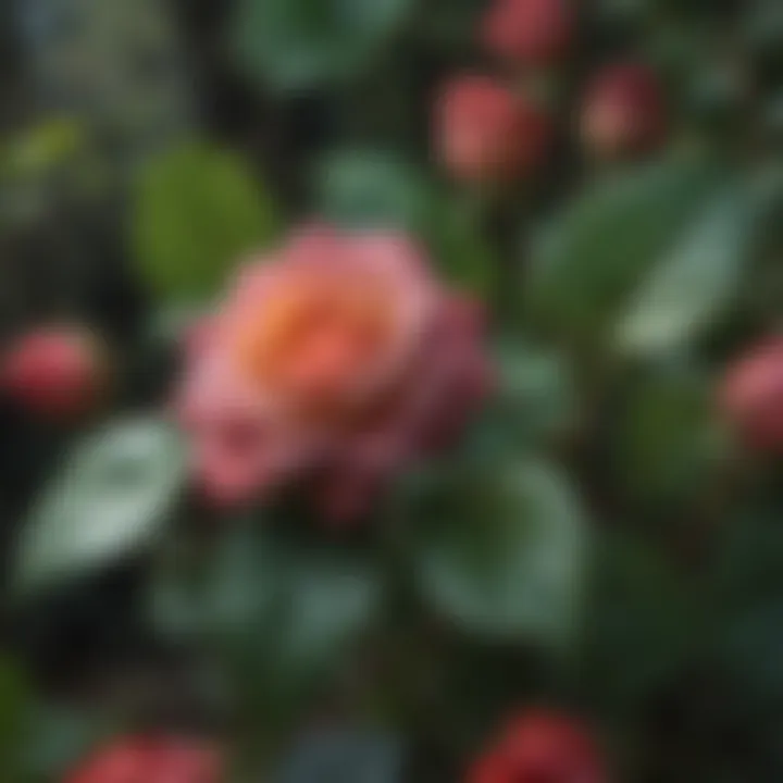 Healthy Rose Leaves Close-Up