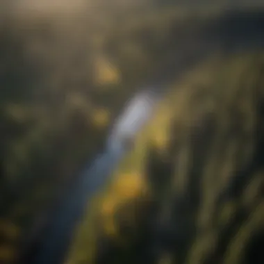 Aerial Survey for Environmental Monitoring Helicopter conducting aerial survey for environmental monitoring