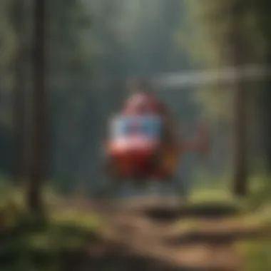 Helicopter Services in Forestry Management Forestry workers utilizing helicopter services for resource management