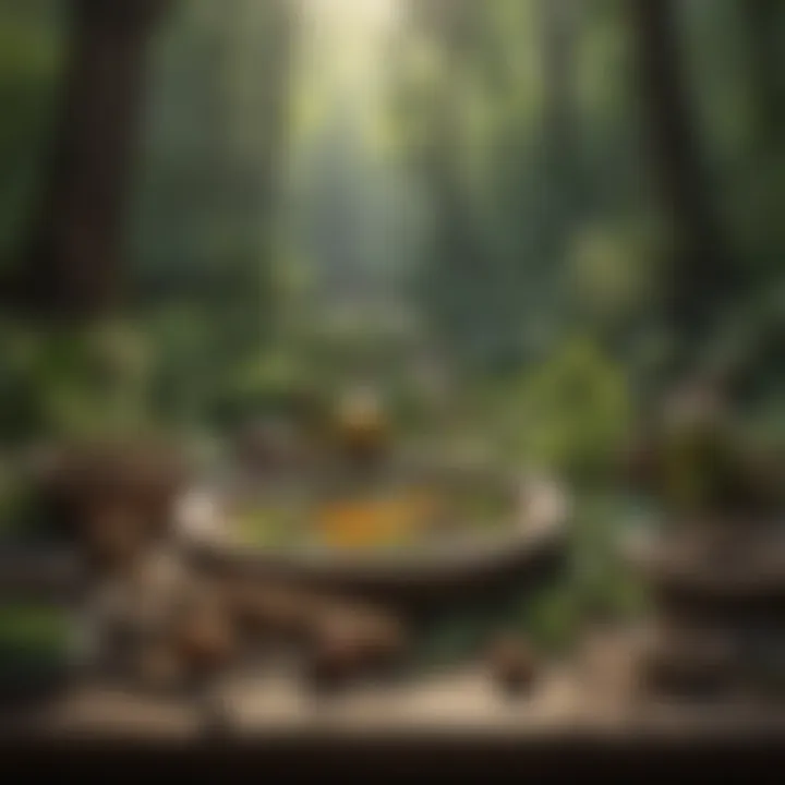 Ancient Healing Ritual Herbal Remedy Preparation