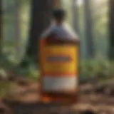Herbicide bottle with warning label