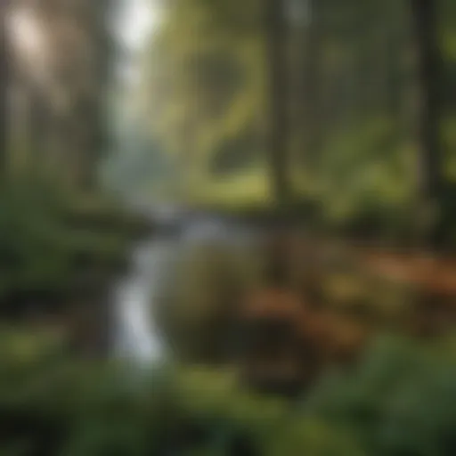 Lush forest landscape of Hiawatha National Forest with diverse foliage