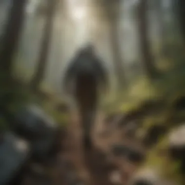 Navigating Challenging Terrain with Coleman A hiker navigating rocky terrain with Coleman equipment