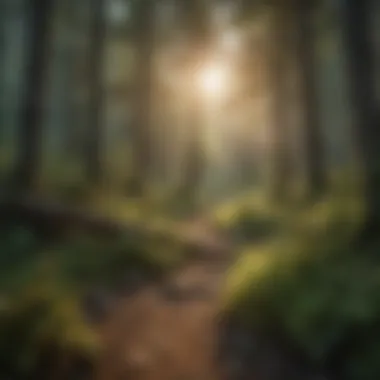 Enchanting Forest Hike Hiking trail surrounded by lush forest at Anchorage Campsite