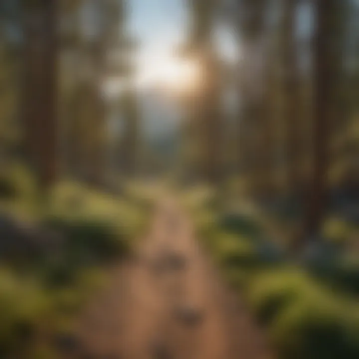 Panoramic Hike Scenery Hiking Trail with Mountain View in Sparks, NV