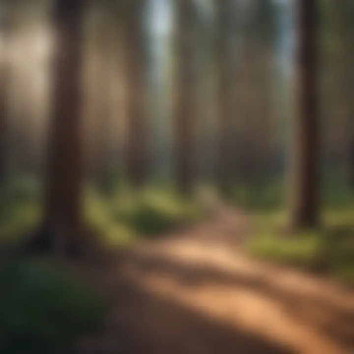 Hiking Trail Through Pine Valley Forest Hiking Trail Through Pine Valley Forest