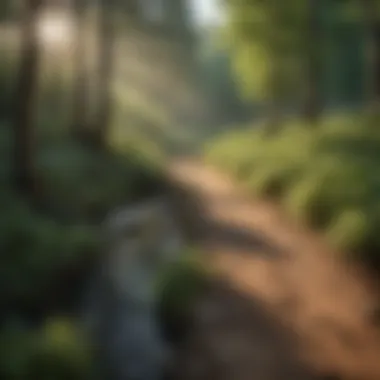 Hiking trails surrounded by lush greenery at Hog Back Lake Campground