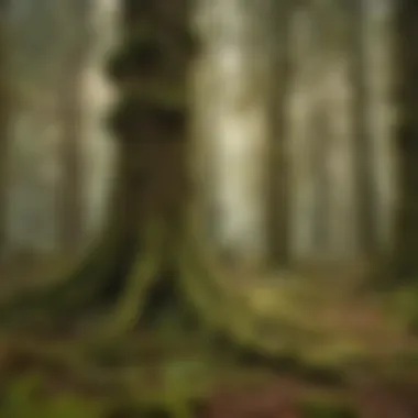 Moss-covered trees in the Hoh Rainforest