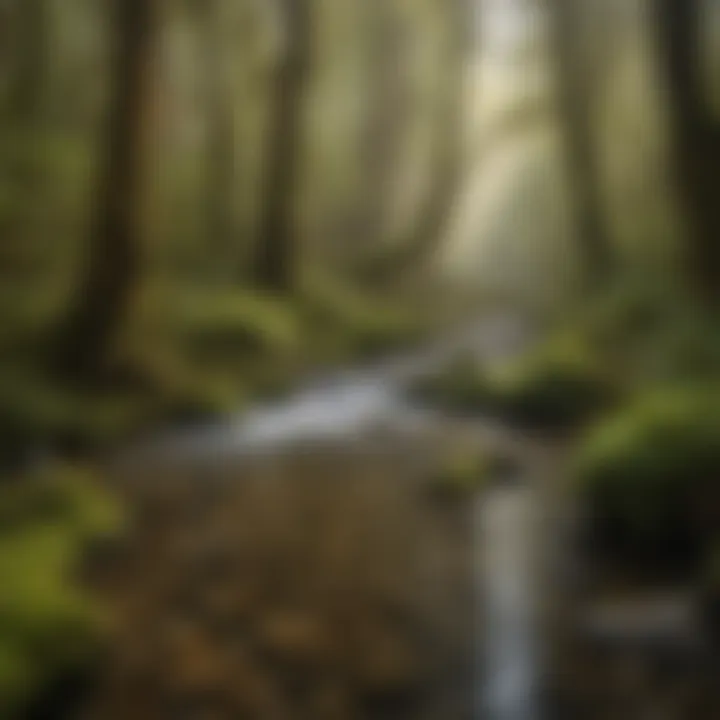 Stream flowing through the Hoh Rainforest