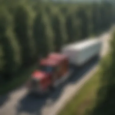 In the Heart of Minnesota's Logistics Network: Hotshot Trucking Hotshot truck parked at a bustling Minnesota logistics hub