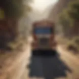 Hotshotting Truck on Desert Road
