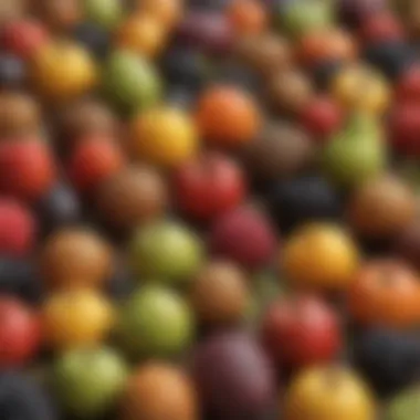 A selection of tree fruits, demonstrating variety among species.