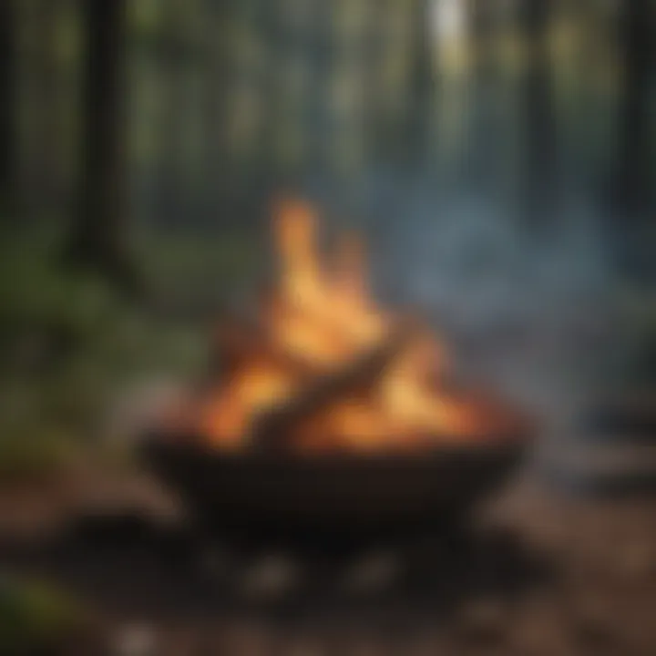A controlled fire providing warmth and ambiance
