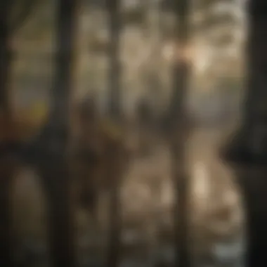 Expert Hunter Merging with Louisiana Swamp Terrain Hunter Blending into Louisiana Swamp