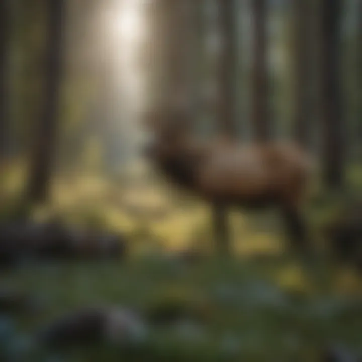 Hunter tracking elk in Oregon's rugged terrain