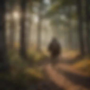 Hunter Tracking Wild Turkey in Texas National Forest Hunter Tracking Wild Turkey in Texas National Forest
