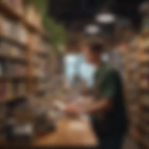 Idaho teenager working in a bookstore