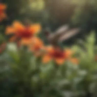 An infographic showcasing ideal plants for attracting hummingbirds