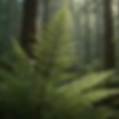 Botanical Guide to Fern Identification A botanical guide open to a page on ferns, featuring identification techniques and tips
