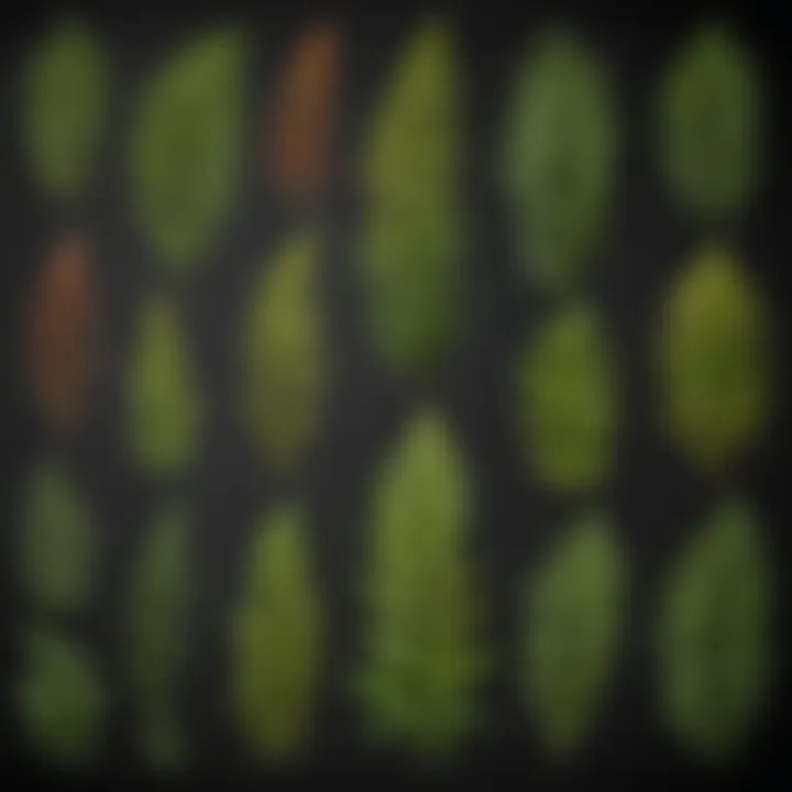 Fern Species Comparison Chart An illustrative chart comparing different fern species with distinct characteristics