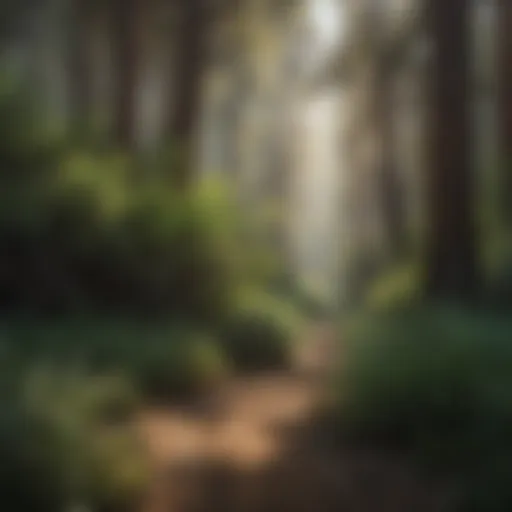 Dominance of Invasive Plant Species in California Illustration of invasive plant species dominating California landscape