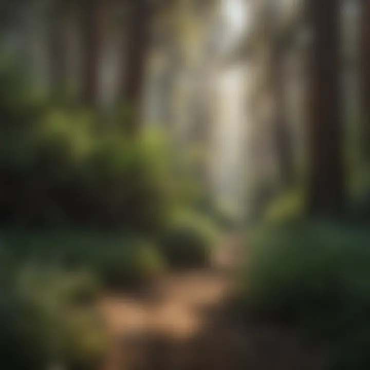 Dominance of Invasive Plant Species in California Illustration of invasive plant species dominating California landscape