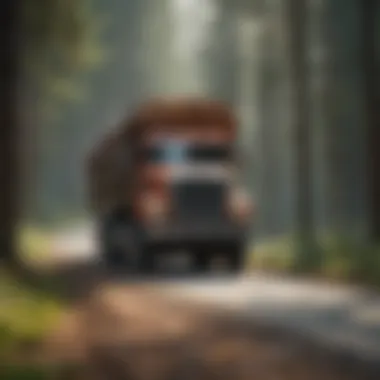 Timber Truck on Forest Road