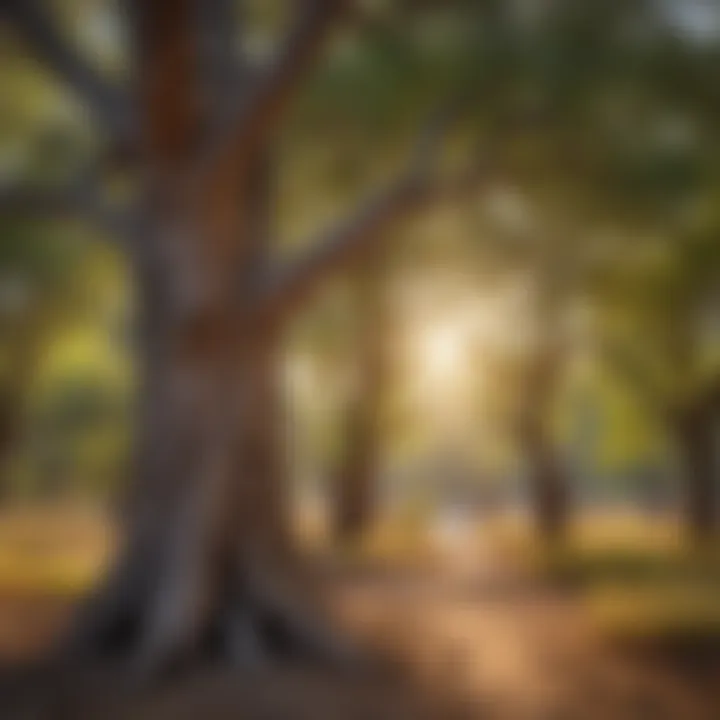 Wildlife interactions with Arizona sycamore tree showcasing habitat diversity.