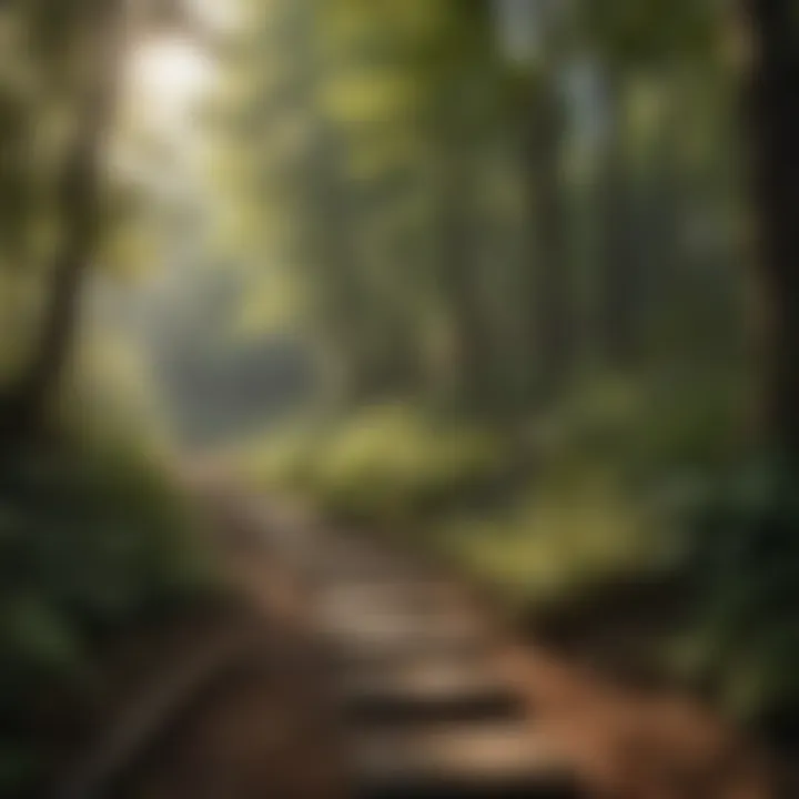 Scenic nature trails at Indian Creek Resort