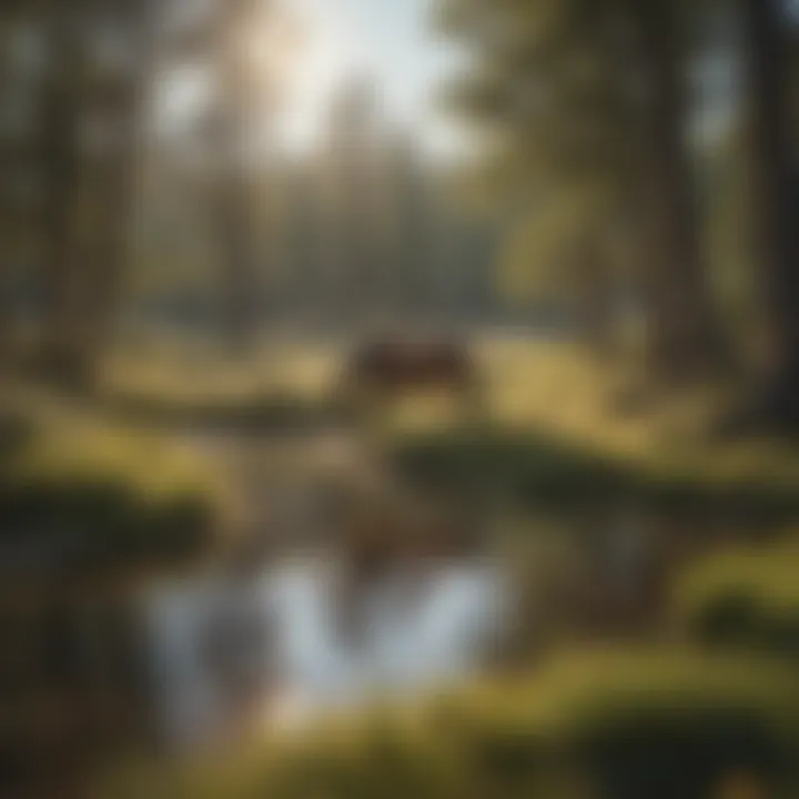 A picturesque landscape representing the natural habitat of wild mustangs