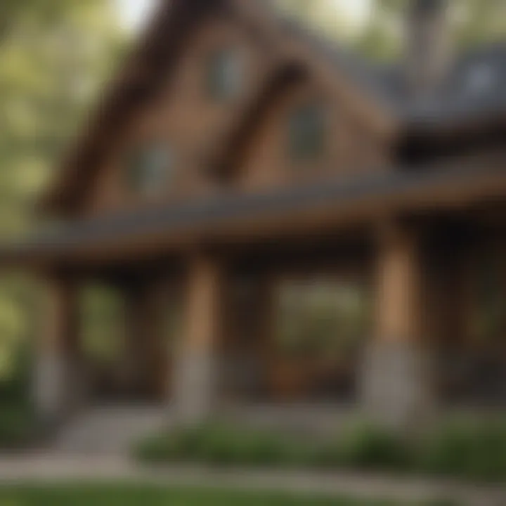 A beautifully finished home exterior featuring cedar shakes siding