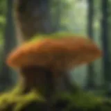 Lush green tree affected by fungal infection