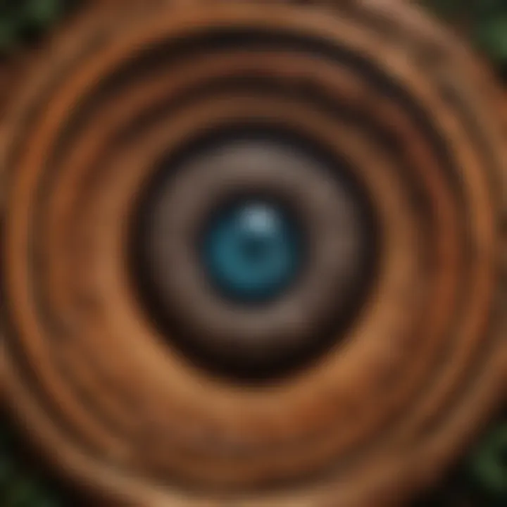 Intricate Patterns of Wood Rings Under Microscope