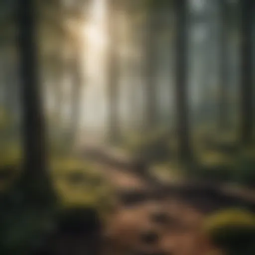 The Serene Forest Setting